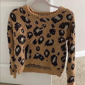 Cheetah print sweater